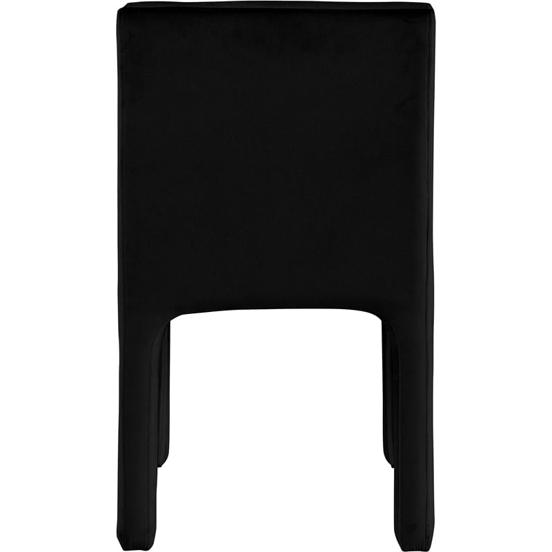 Meridian Furniture Kai Black Velvet Dining Chair (Set of 2)