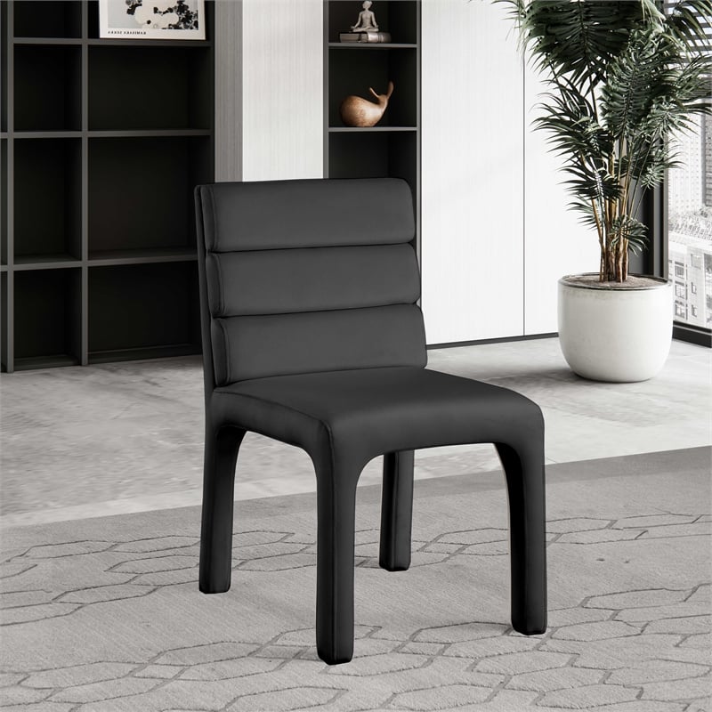 Meridian Furniture Kai Black Velvet Dining Chair (Set of 2)