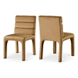 Meridian Furniture Kai Saddle Velvet Dining Chair (Set of 2)