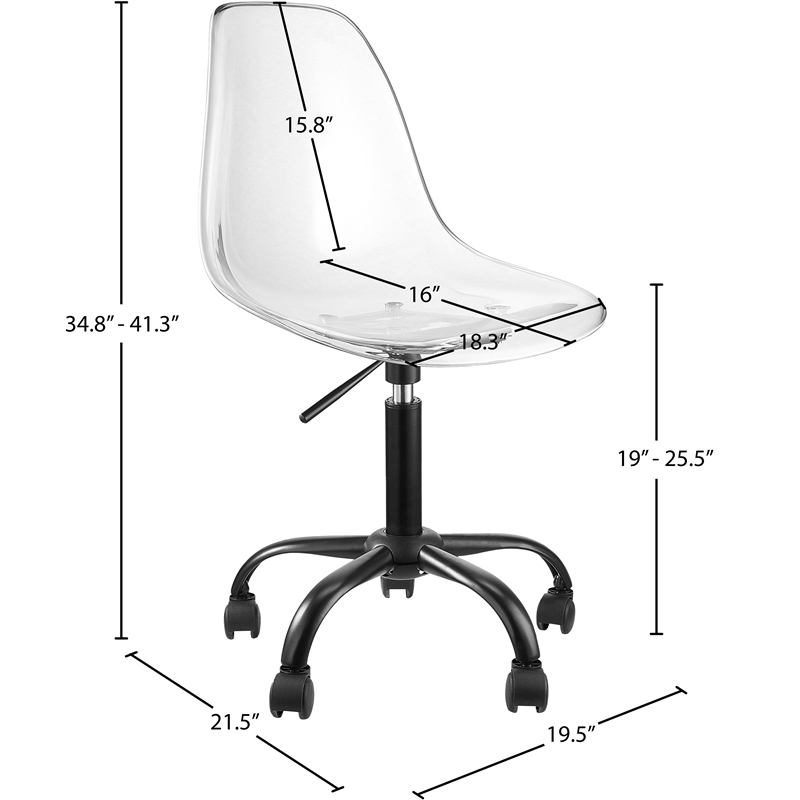 Meridian Furniture Clarion Matte Black Office Chair