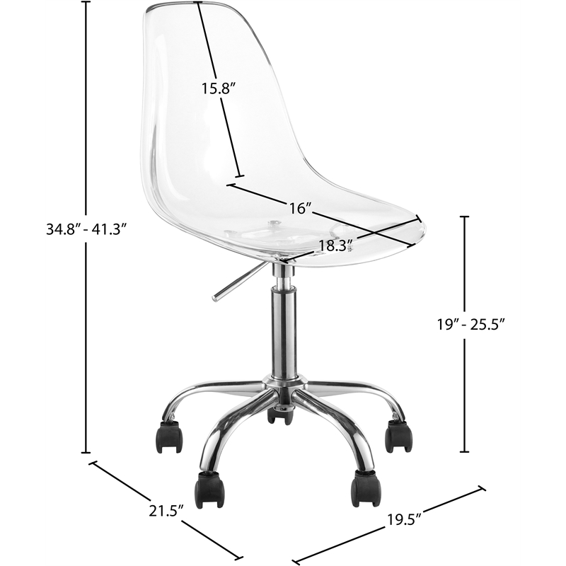 Meridian Furniture Clarion Chrome Office Chair