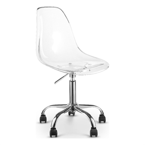 meridian furniture clarion chrome office chair