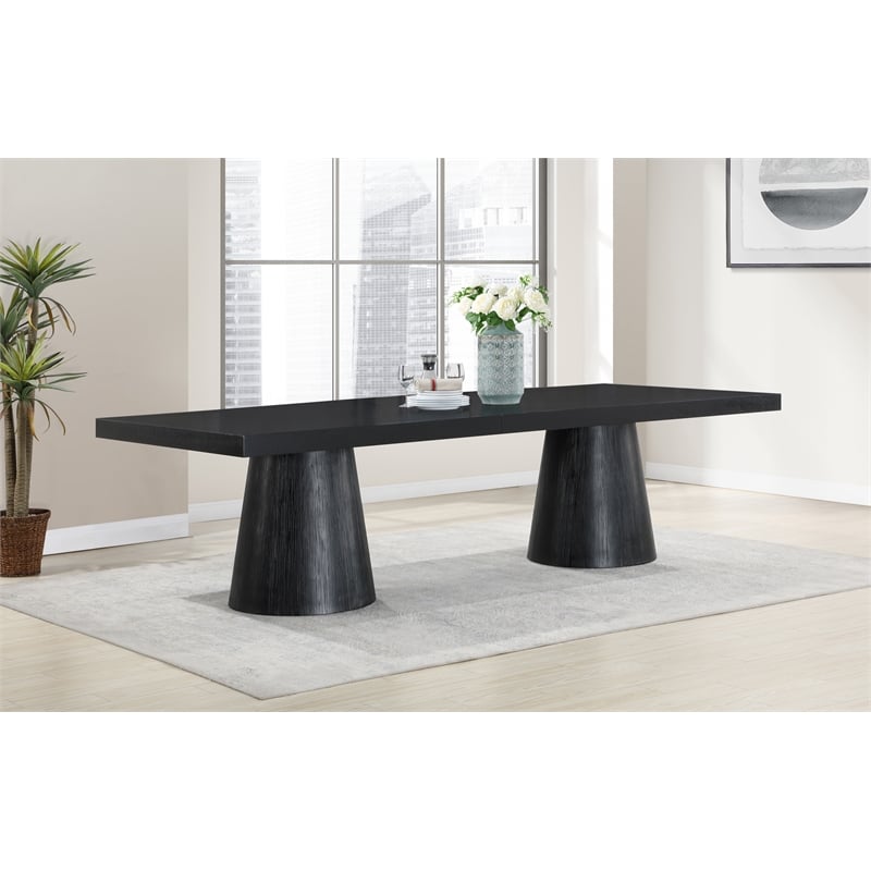 Meridian Furniture Tavolo Black Oak Veneer Dining Table
