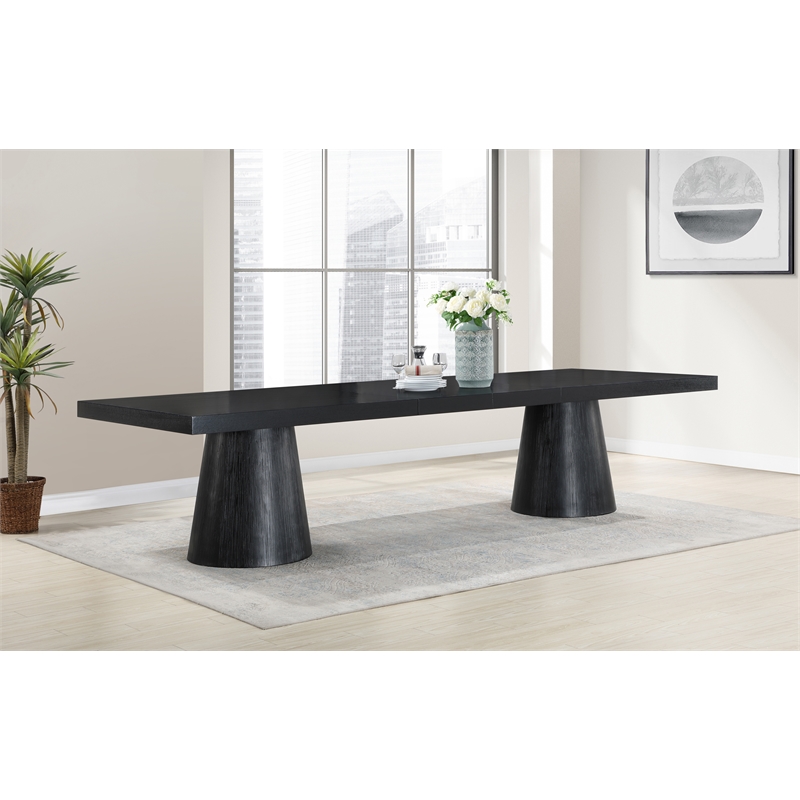 Meridian Furniture Tavolo Black Oak Veneer Dining Table