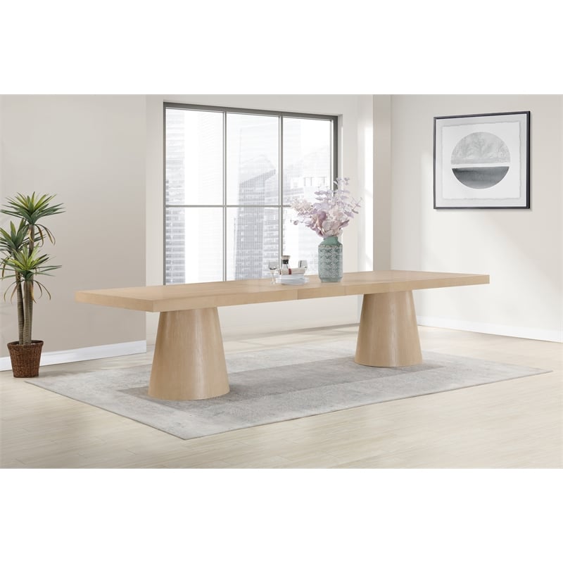Meridian Furniture Tavolo Natural Oak Veneer Dining Table