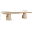 Meridian Furniture Tavolo Natural Oak Veneer Dining Table