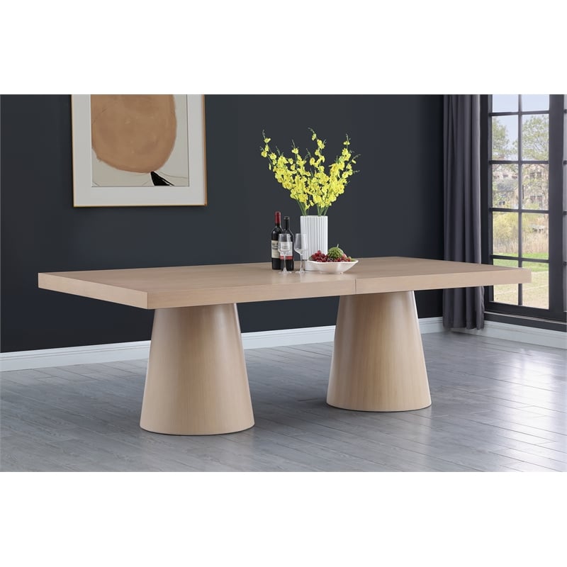 Meridian Furniture Tavolo Natural Oak Veneer Dining Table
