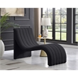 Meridian Furniture Orian Black Teddy Fabric Chaise