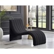 Meridian Furniture Orian Black Teddy Fabric Chaise