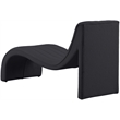 Meridian Furniture Orian Black Teddy Fabric Chaise