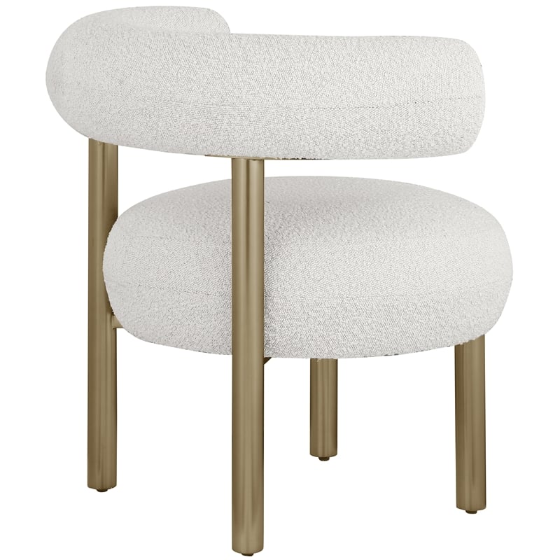 Meridian Furniture Bordeaux Cream Boucle Fabric Accent Chair