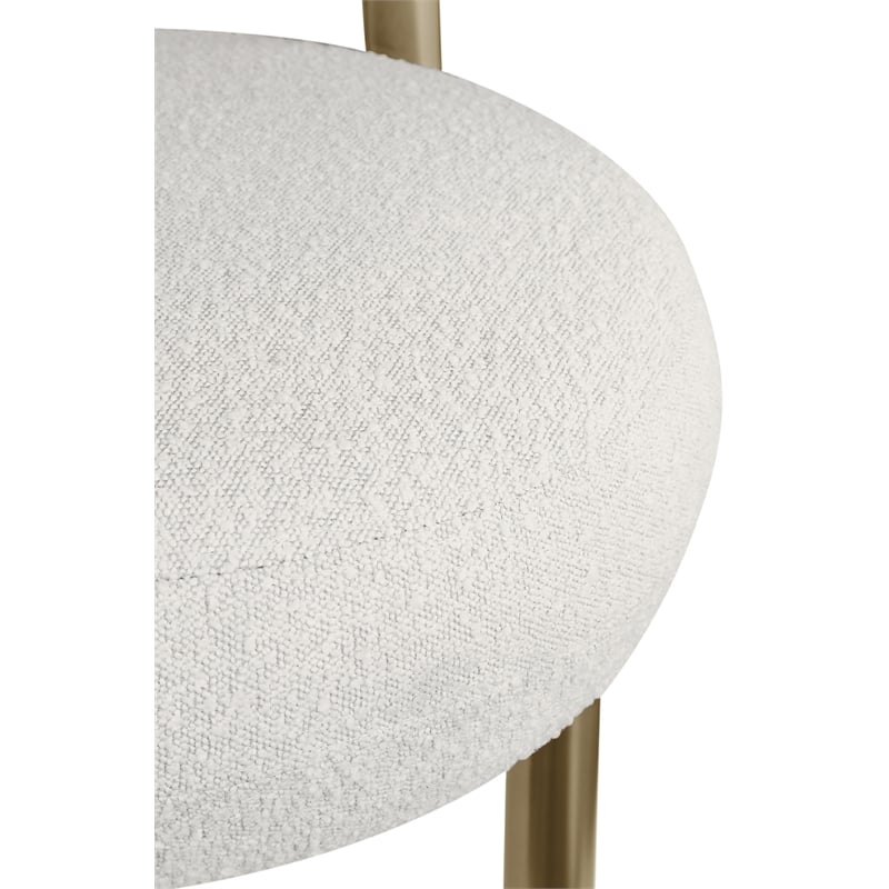 Meridian Furniture Bordeaux Cream Boucle Fabric Accent Chair