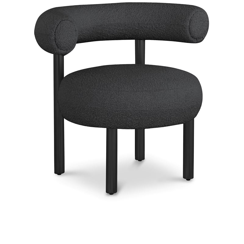 Meridian Furniture Bordeaux Black Boucle Fabric Accent Chair
