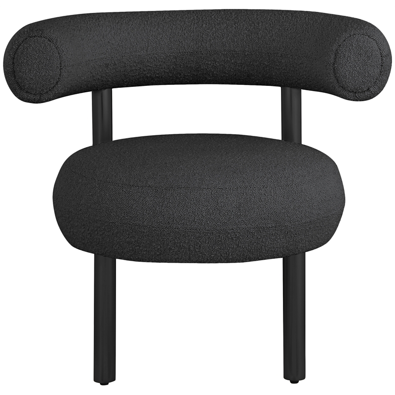 Meridian Furniture Bordeaux Black Boucle Fabric Accent Chair