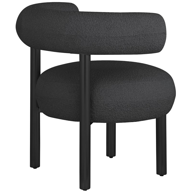 Meridian Furniture Bordeaux Black Boucle Fabric Accent Chair
