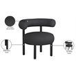 Meridian Furniture Bordeaux Black Boucle Fabric Accent Chair