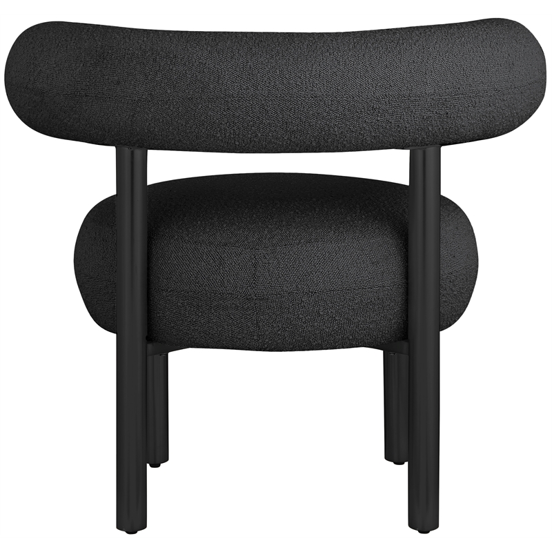 Meridian Furniture Bordeaux Black Boucle Fabric Accent Chair