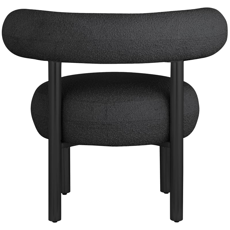 Meridian Furniture Bordeaux Black Boucle Fabric Accent Chair