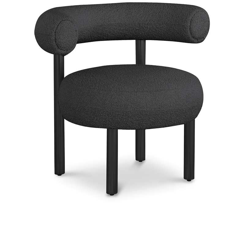 Meridian Furniture Bordeaux Black Boucle Fabric Accent Chair