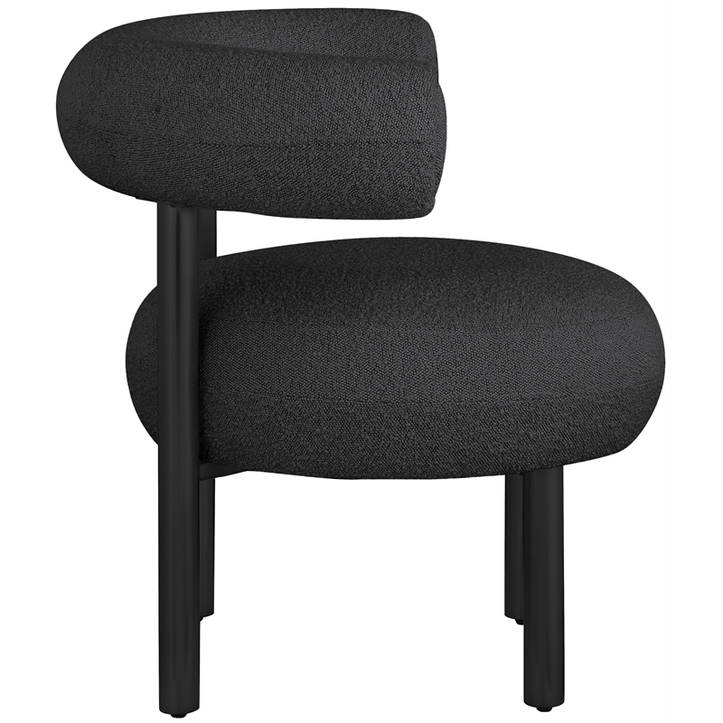 Meridian Furniture Bordeaux Black Boucle Fabric Accent Chair