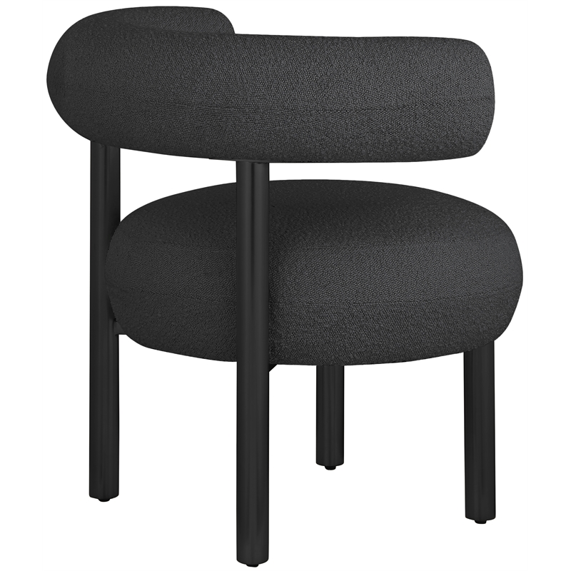 Meridian Furniture Bordeaux Black Boucle Fabric Accent Chair