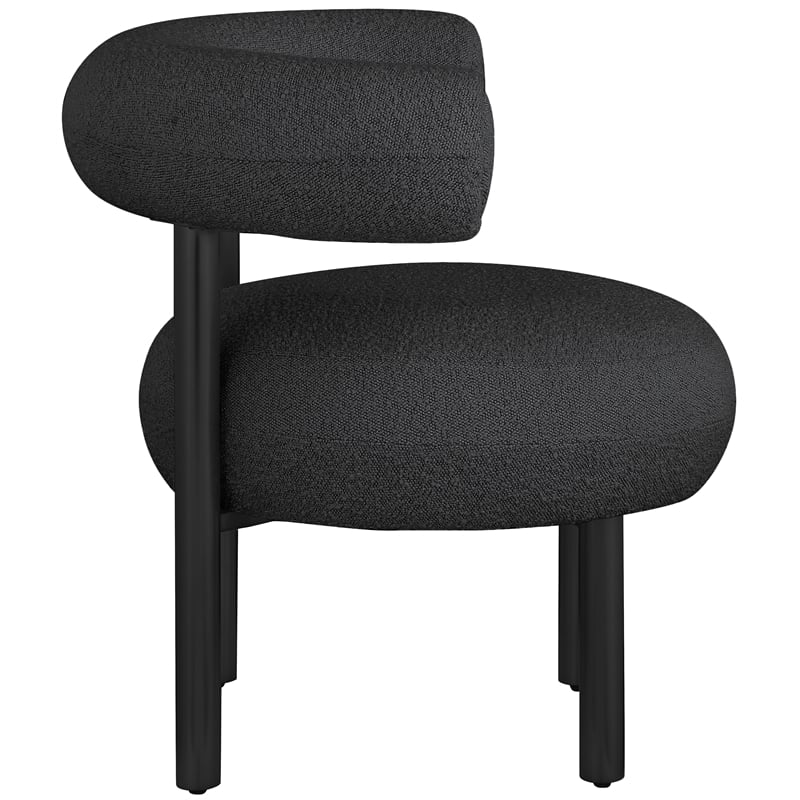 Meridian Furniture Bordeaux Black Boucle Fabric Accent Chair