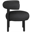 Meridian Furniture Bordeaux Black Boucle Fabric Accent Chair