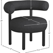 Meridian Furniture Bordeaux Black Boucle Fabric Accent Chair