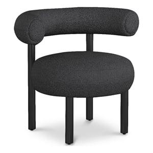Meridian Furniture Bordeaux Black Boucle Fabric Accent Chair
