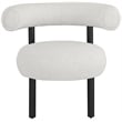 Meridian Furniture Bordeaux Cream Boucle Fabric Accent Chair