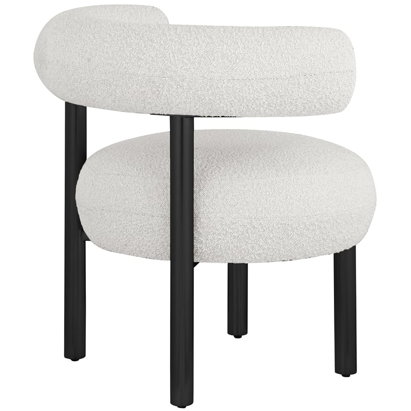 Meridian Furniture Bordeaux Cream Boucle Fabric Accent Chair