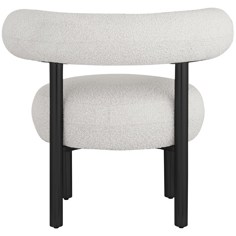 Meridian Furniture Bordeaux Cream Boucle Fabric Accent Chair