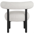 Meridian Furniture Bordeaux Cream Boucle Fabric Accent Chair
