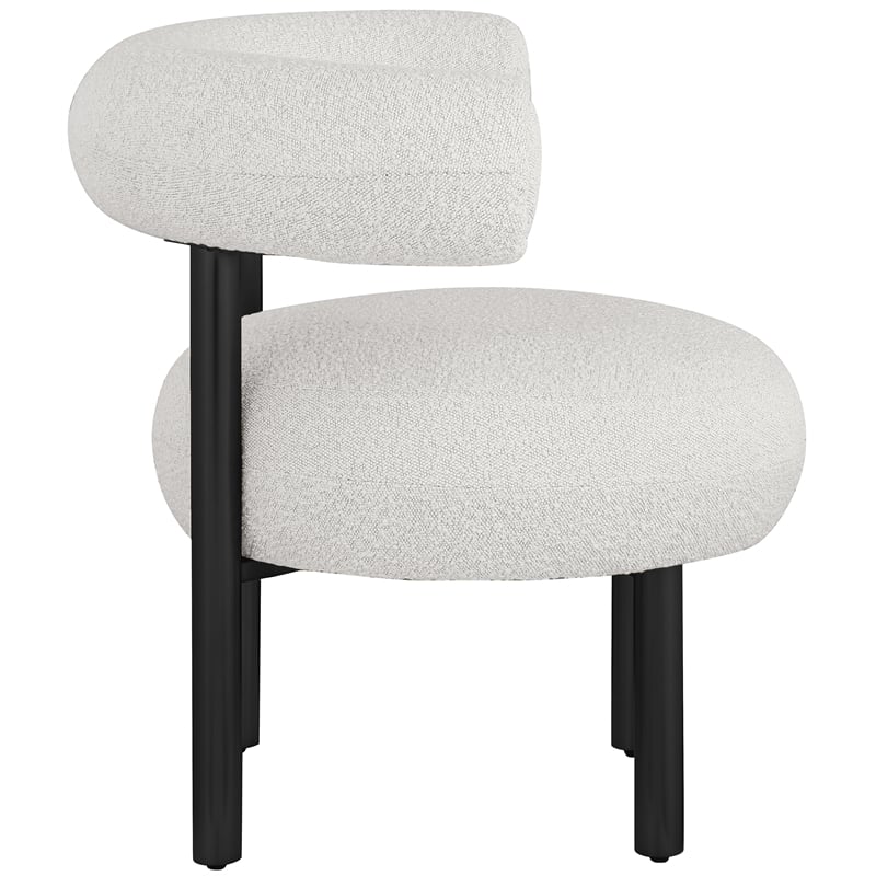 Meridian Furniture Bordeaux Cream Boucle Fabric Accent Chair