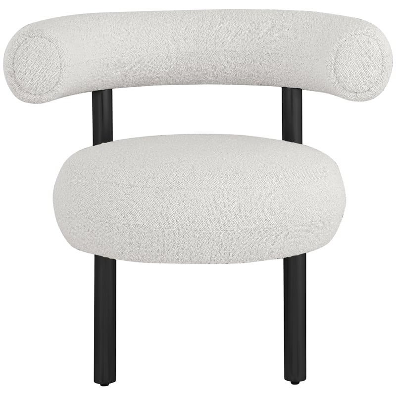 Meridian Furniture Bordeaux Cream Boucle Fabric Accent Chair
