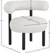 Meridian Furniture Bordeaux Cream Boucle Fabric Accent Chair