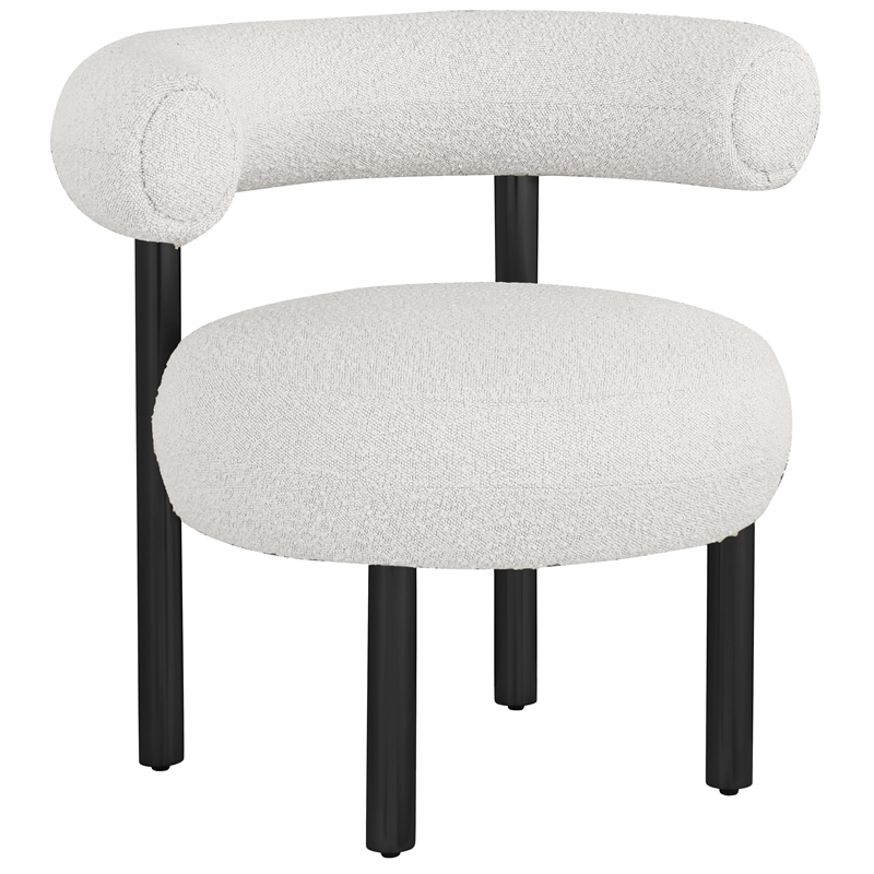 Meridian Furniture Bordeaux Cream Boucle Fabric Accent Chair