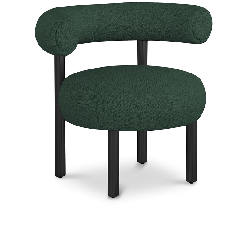 Meridian Furniture Bordeaux Green Boucle Fabric Accent Chair