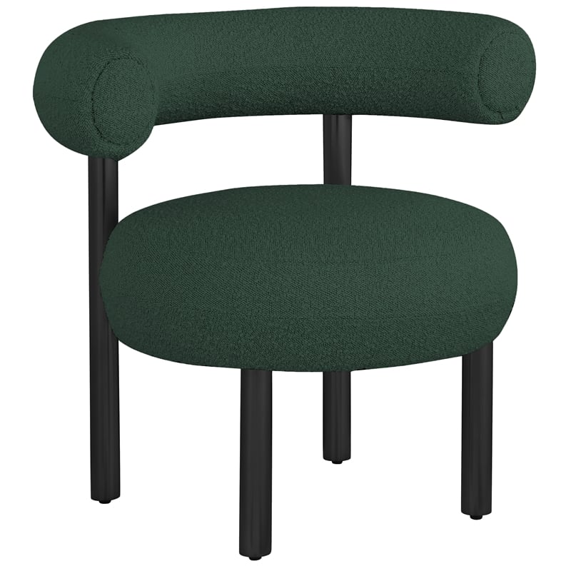 Meridian Furniture Bordeaux Green Boucle Fabric Accent Chair