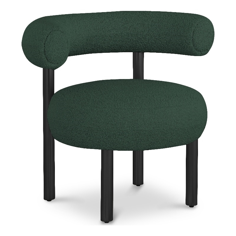 Meridian Furniture Bordeaux Green Boucle Fabric Accent Chair