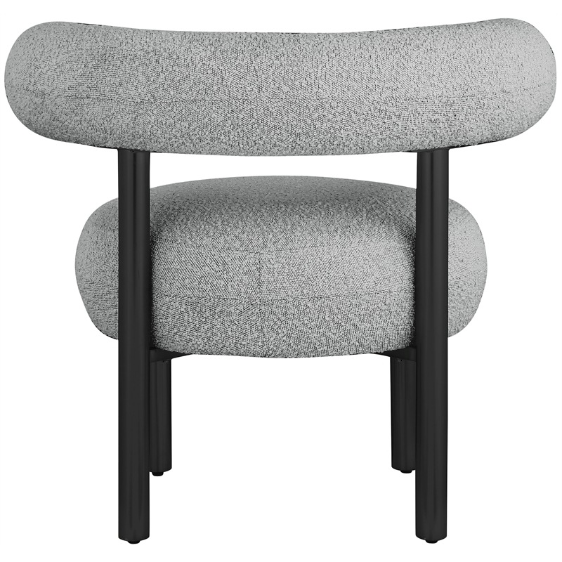 Meridian Furniture Bordeaux Grey Boucle Fabric Accent Chair