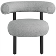 Meridian Furniture Bordeaux Grey Boucle Fabric Accent Chair