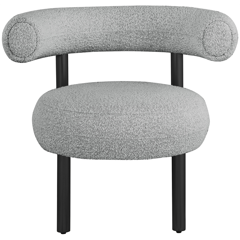 Meridian Furniture Bordeaux Grey Boucle Fabric Accent Chair