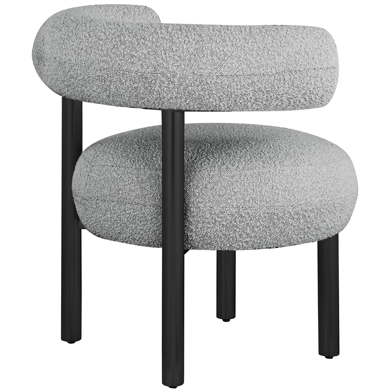 Meridian Furniture Bordeaux Grey Boucle Fabric Accent Chair
