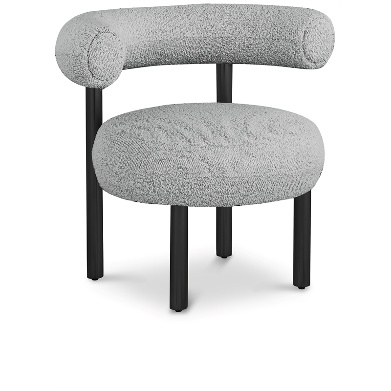 Meridian Furniture Bordeaux Grey Boucle Fabric Accent Chair