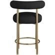 Meridian Furniture Bordeaux Black Boucle Fabric Stool