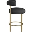 Meridian Furniture Bordeaux Black Boucle Fabric Stool
