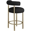 Meridian Furniture Bordeaux Black Boucle Fabric Stool