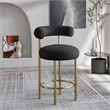 Meridian Furniture Bordeaux Black Boucle Fabric Stool