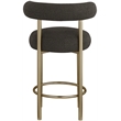 Meridian Furniture Bordeaux Brown Boucle Fabric Stool